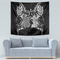 New Zealand Rugby Tapestry Black Haka Dance With NZ Champions History - Wonder Print Shop