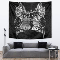 New Zealand Rugby Tapestry Black Haka Dance With NZ Champions History - Wonder Print Shop