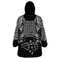New Zealand Rugby Wearable Blanket Hoodie Black Haka Dance With NZ Champions History - Wonder Print Shop