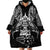 New Zealand Rugby Wearable Blanket Hoodie Black Haka Dance With NZ Champions History - Wonder Print Shop