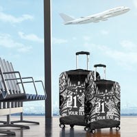 Custom New Zealand Rugby Luggage Cover Black Haka Dance With NZ Champions History - Wonder Print Shop