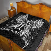Custom New Zealand Rugby Quilt Black Haka Dance With NZ Champions History - Wonder Print Shop