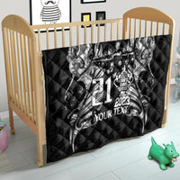 Custom New Zealand Rugby Quilt Black Haka Dance With NZ Champions History - Wonder Print Shop