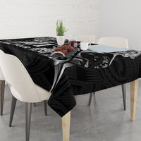 Custom New Zealand Rugby Tablecloth Black Haka Dance With NZ Champions History - Wonder Print Shop