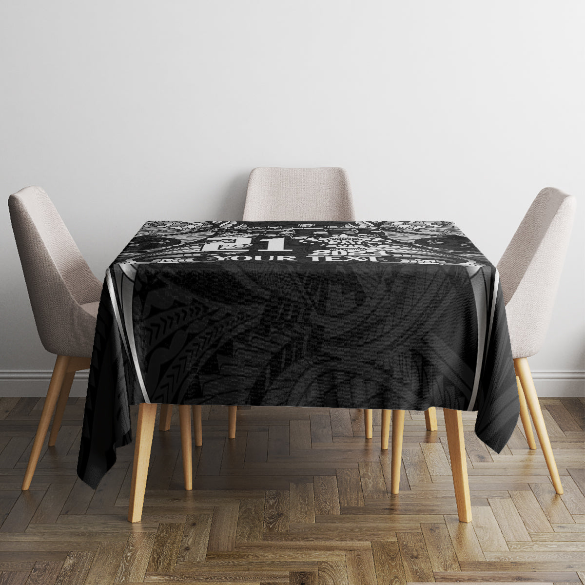 Custom New Zealand Rugby Tablecloth Black Haka Dance With NZ Champions History - Wonder Print Shop