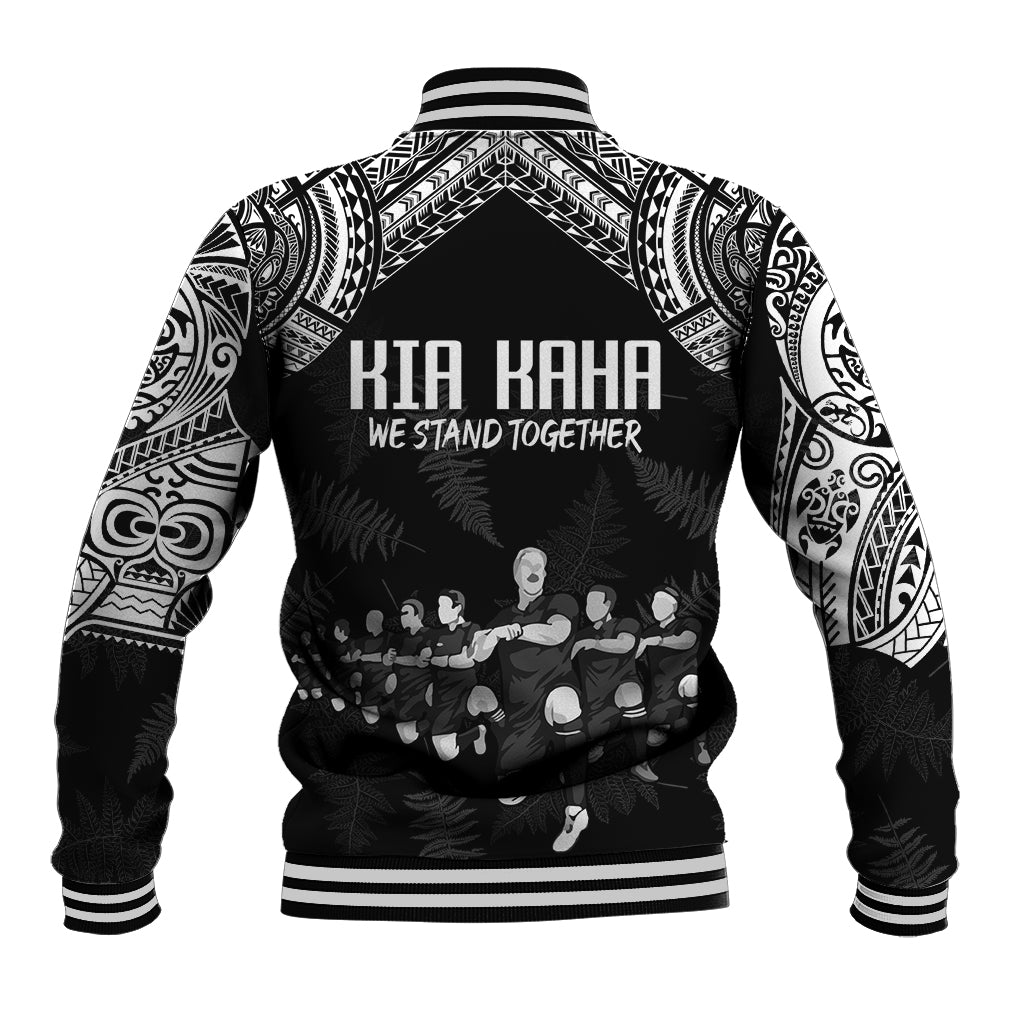 NZ Rugby Baseball Jacket Kapa Opango Maori Haka With Years of The All Black Champions LT9 - Wonder Print Shop
