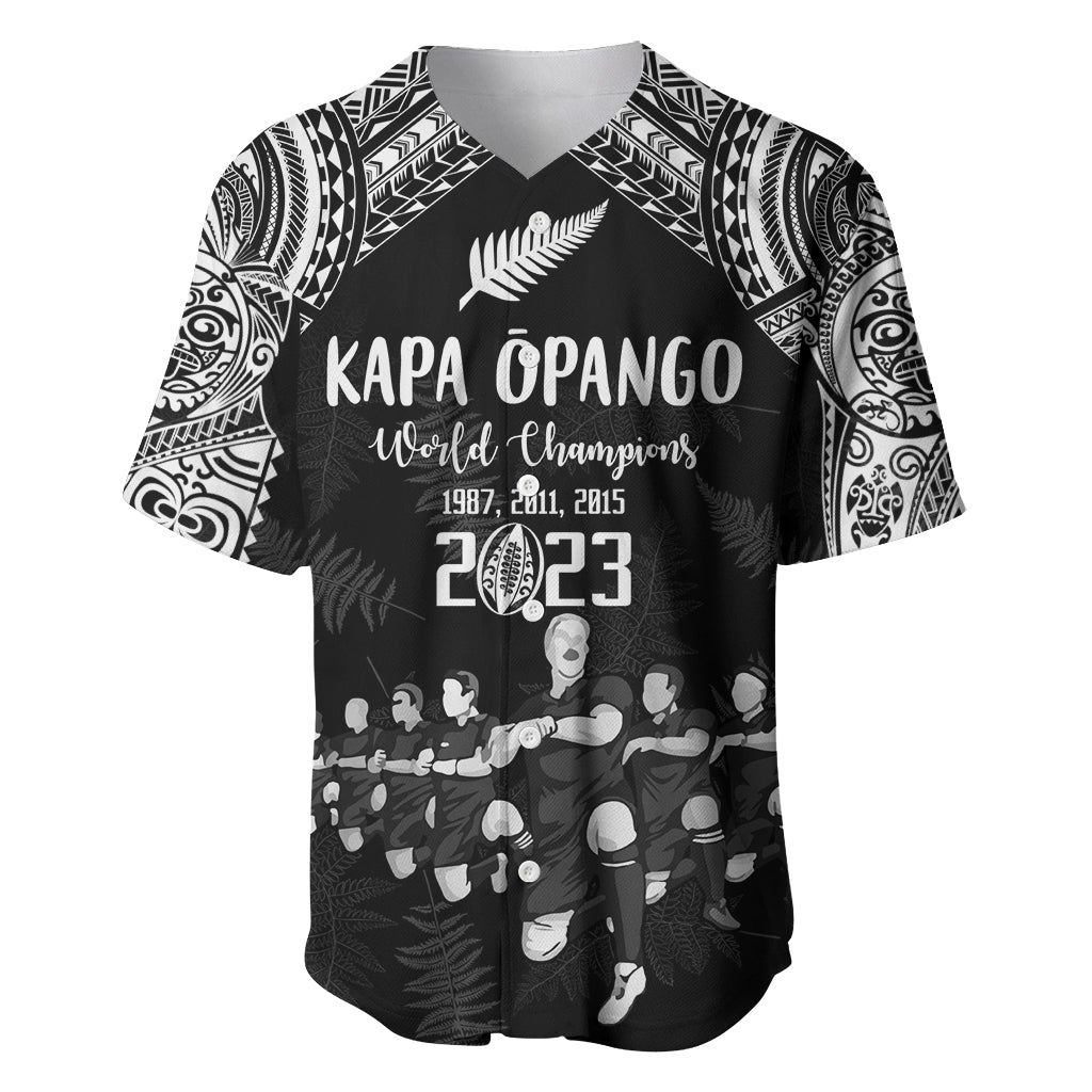 NZ Rugby Baseball Jersey Kapa Opango Maori Haka With Years of The All Black Champions LT9 - Wonder Print Shop