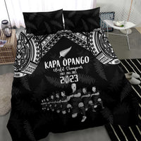 NZ Rugby Bedding Set Kapa Opango Maori Haka With Years of The All Black Champions LT9 - Wonder Print Shop