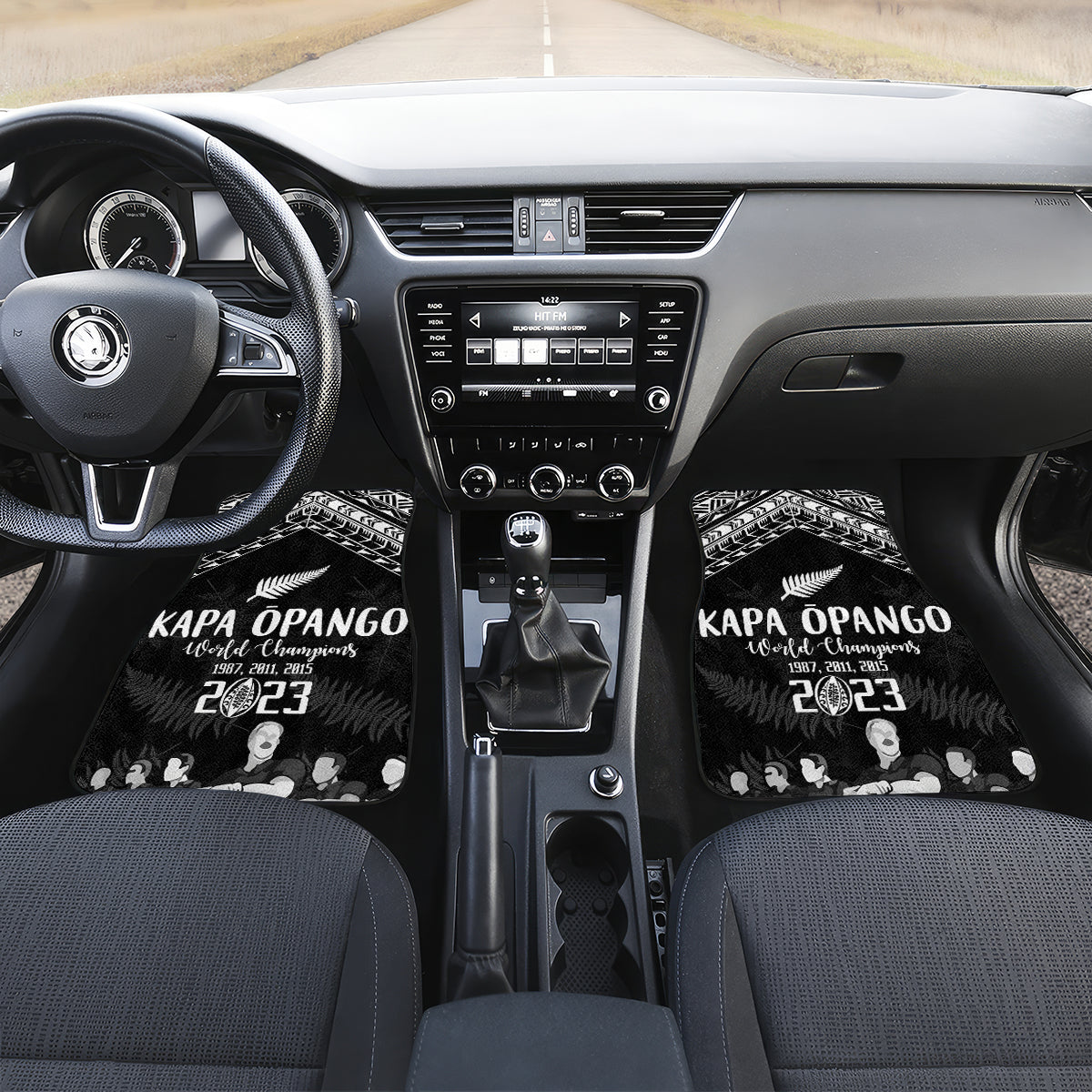 NZ Rugby Car Mats Kapa Opango Maori Haka With Years of The All Black Champions LT9 - Wonder Print Shop
