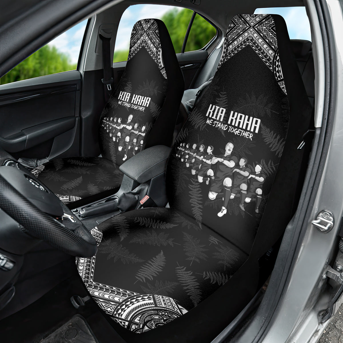 NZ Rugby Car Seat Cover Kapa Opango Maori Haka With Years of The All Black Champions LT9 - Wonder Print Shop