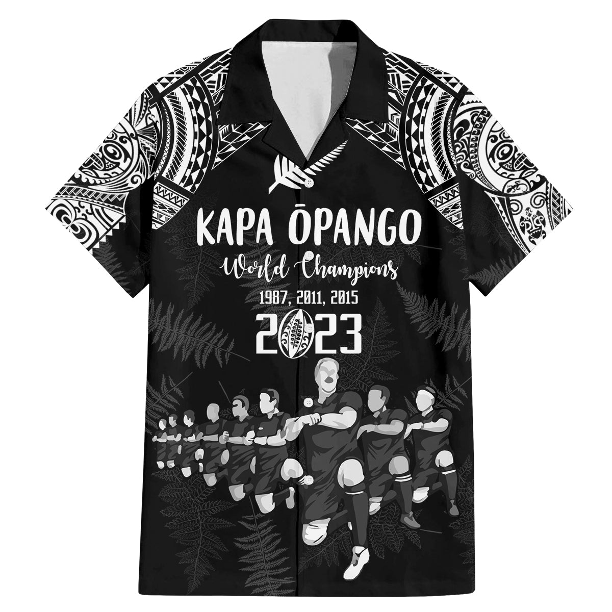 NZ Rugby Family Matching Mermaid Dress and Hawaiian Shirt Kapa Opango Maori Haka With Years of The All Black Champions LT9 - Wonder Print Shop