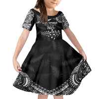 NZ Rugby Family Matching Off Shoulder Long Sleeve Dress and Hawaiian Shirt Kapa Opango Maori Haka With Years of The All Black Champions - Wonder Print Shop