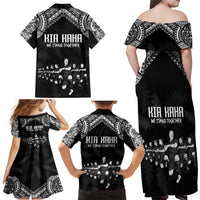 NZ Rugby Family Matching Off Shoulder Maxi Dress and Hawaiian Shirt Kapa Opango Maori Haka With Years of The All Black Champions LT9 - Wonder Print Shop