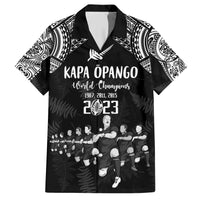 NZ Rugby Family Matching Short Sleeve Bodycon Dress and Hawaiian Shirt Kapa Opango Maori Haka With Years of The All Black Champions - Wonder Print Shop