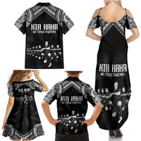 NZ Rugby Family Matching Summer Maxi Dress and Hawaiian Shirt Kapa Opango Maori Haka With Years of The All Black Champions - Wonder Print Shop