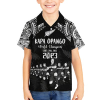 NZ Rugby Kid Hawaiian Shirt Kapa Opango Maori Haka With Years of The All Black Champions - Wonder Print Shop
