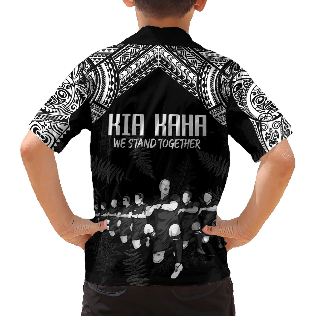 NZ Rugby Kid Hawaiian Shirt Kapa Opango Maori Haka With Years of The All Black Champions - Wonder Print Shop