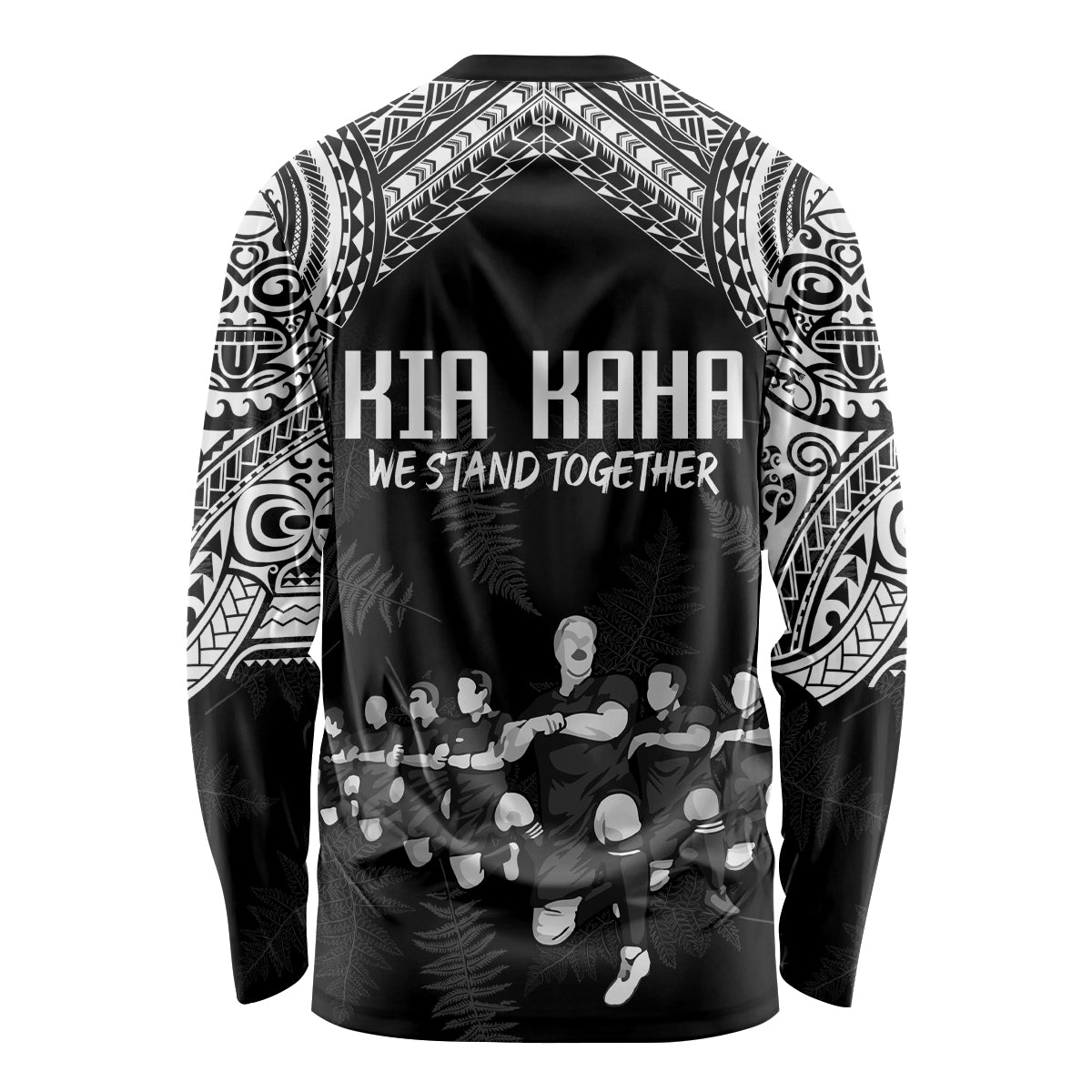 NZ Rugby Long Sleeve Shirt Kapa Opango Maori Haka With Years of The All Black Champions - Wonder Print Shop