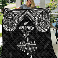 NZ Rugby Quilt Kapa Opango Maori Haka With Years of The All Black Champions - Wonder Print Shop