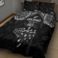 NZ Rugby Quilt Bed Set Kapa Opango Maori Haka With Years of The All Black Champions - Wonder Print Shop