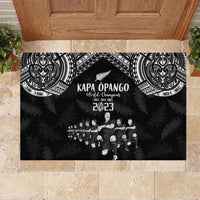 NZ Rugby Rubber Doormat Kapa Opango Maori Haka With Years of The All Black Champions - Wonder Print Shop