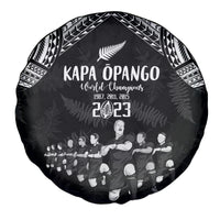 NZ Rugby Spare Tire Cover Kapa Opango Maori Haka With Years of The All Black Champions - Wonder Print Shop