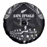 NZ Rugby Spare Tire Cover Kapa Opango Maori Haka With Years of The All Black Champions - Wonder Print Shop