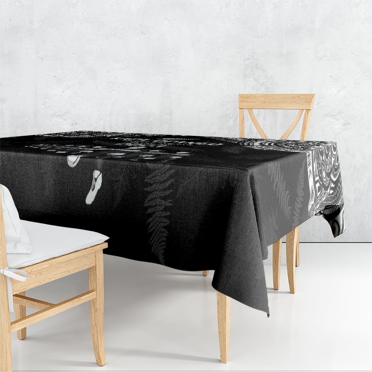 NZ Rugby Tablecloth Kapa Opango Maori Haka With Years of The All Black Champions - Wonder Print Shop