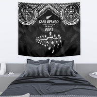 NZ Rugby Tapestry Kapa Opango Maori Haka With Years of The All Black Champions - Wonder Print Shop