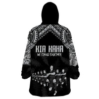 NZ Rugby Wearable Blanket Hoodie Kapa Opango Maori Haka With Years of The All Black Champions - Wonder Print Shop