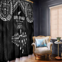 NZ Rugby Window Curtain Kapa Opango Maori Haka With Years of The All Black Champions - Wonder Print Shop