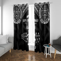 NZ Rugby Window Curtain Kapa Opango Maori Haka With Years of The All Black Champions - Wonder Print Shop