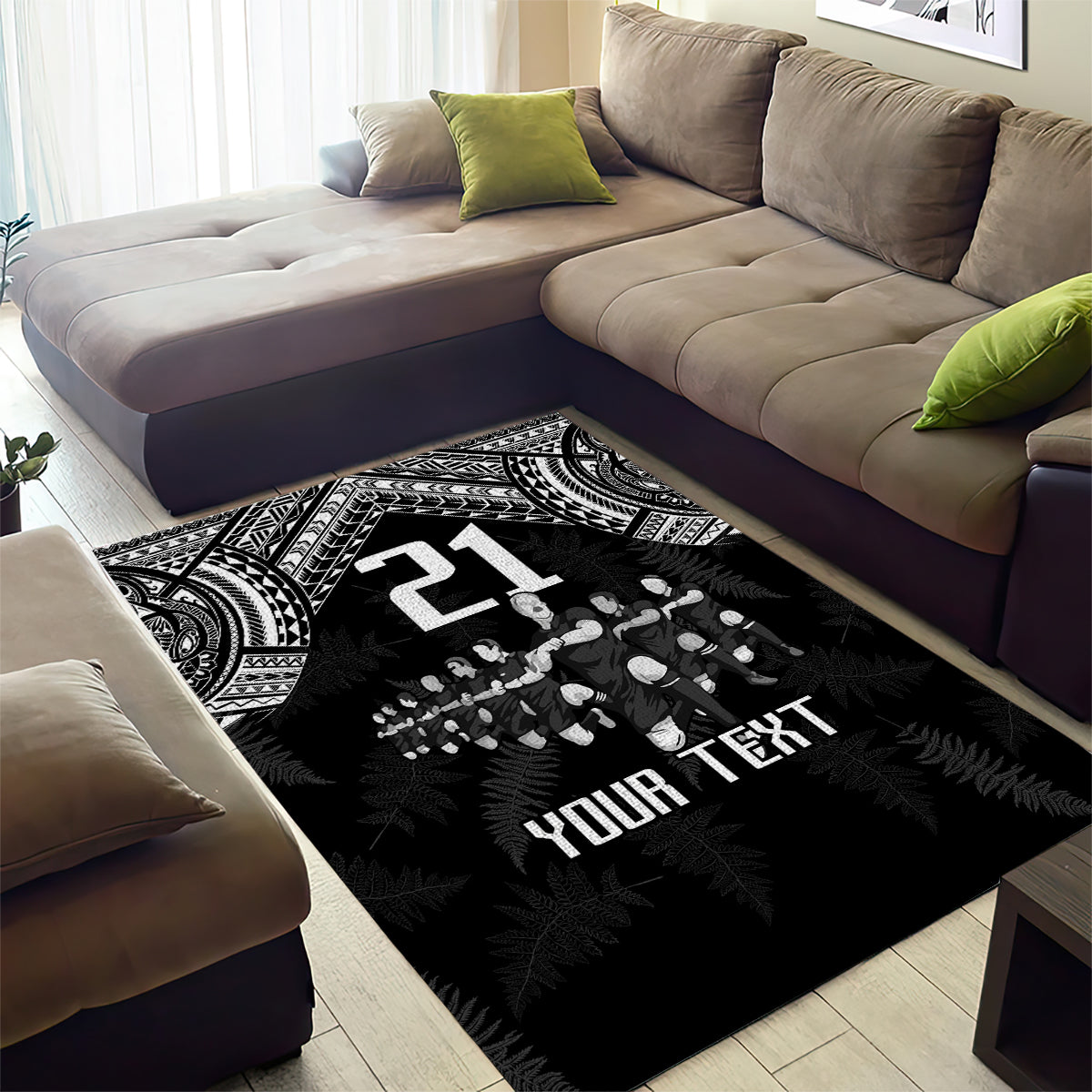 Custom NZ Rugby Area Rug Kapa Opango Maori Haka With Years of The All Black Champions LT9 - Wonder Print Shop