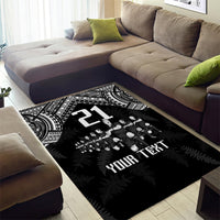 Custom NZ Rugby Area Rug Kapa Opango Maori Haka With Years of The All Black Champions LT9 - Wonder Print Shop