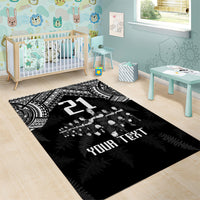 Custom NZ Rugby Area Rug Kapa Opango Maori Haka With Years of The All Black Champions LT9 - Wonder Print Shop