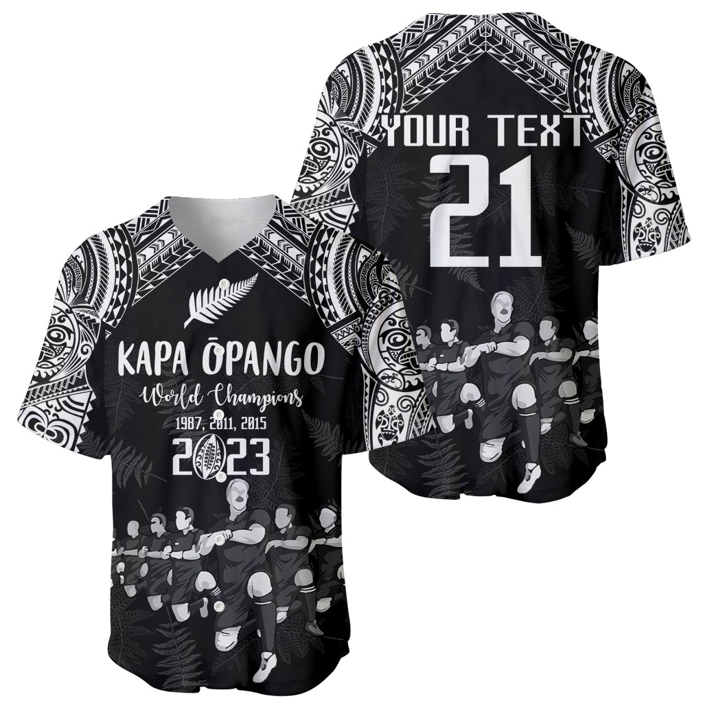Custom NZ Rugby Baseball Jersey Kapa Opango Maori Haka With Years of The All Black Champions LT9 - Wonder Print Shop