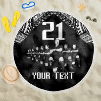 Custom NZ Rugby Beach Blanket Kapa Opango Maori Haka With Years of The All Black Champions LT9 - Wonder Print Shop
