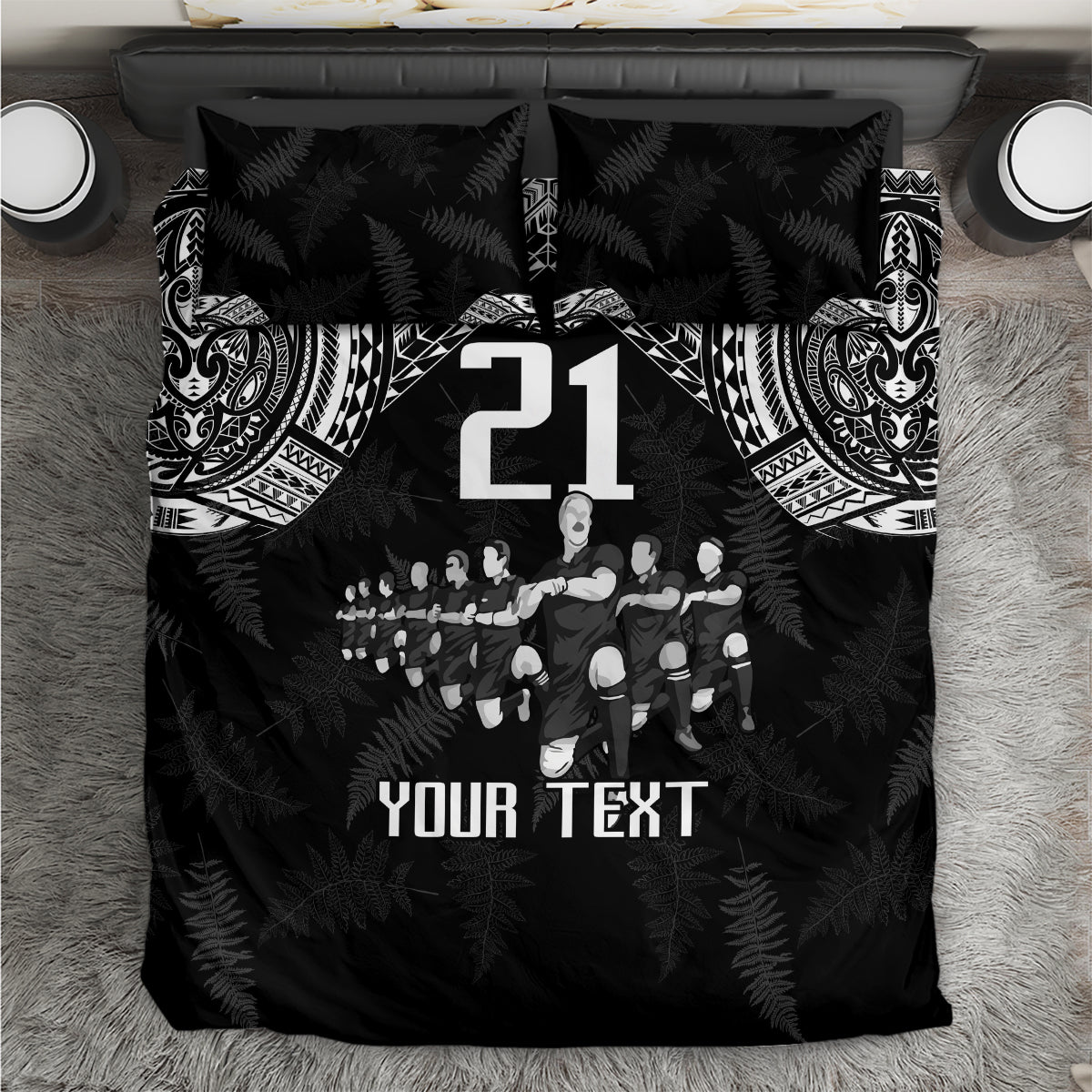 Custom NZ Rugby Bedding Set Kapa Opango Maori Haka With Years of The All Black Champions LT9 - Wonder Print Shop