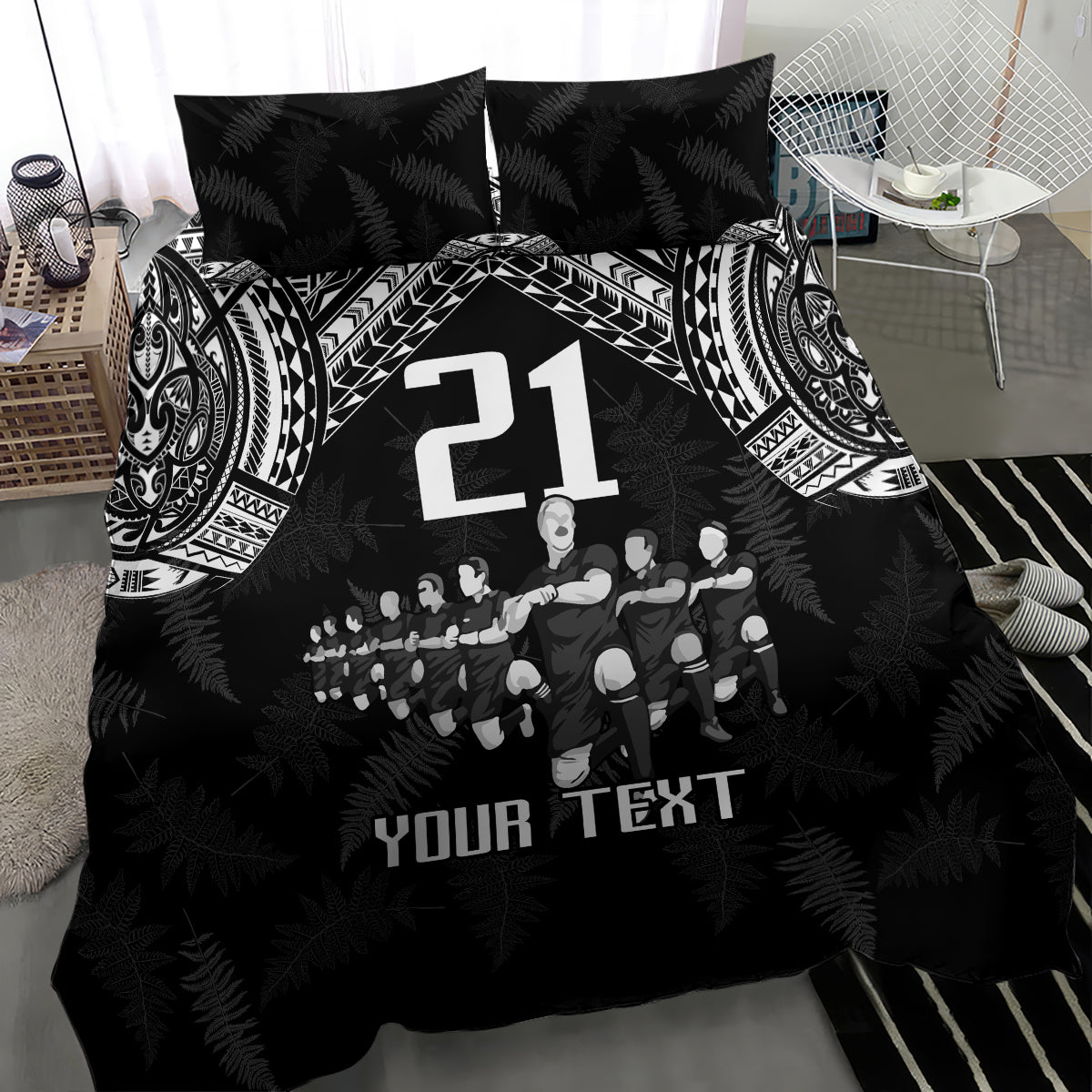 Custom NZ Rugby Bedding Set Kapa Opango Maori Haka With Years of The All Black Champions LT9 - Wonder Print Shop