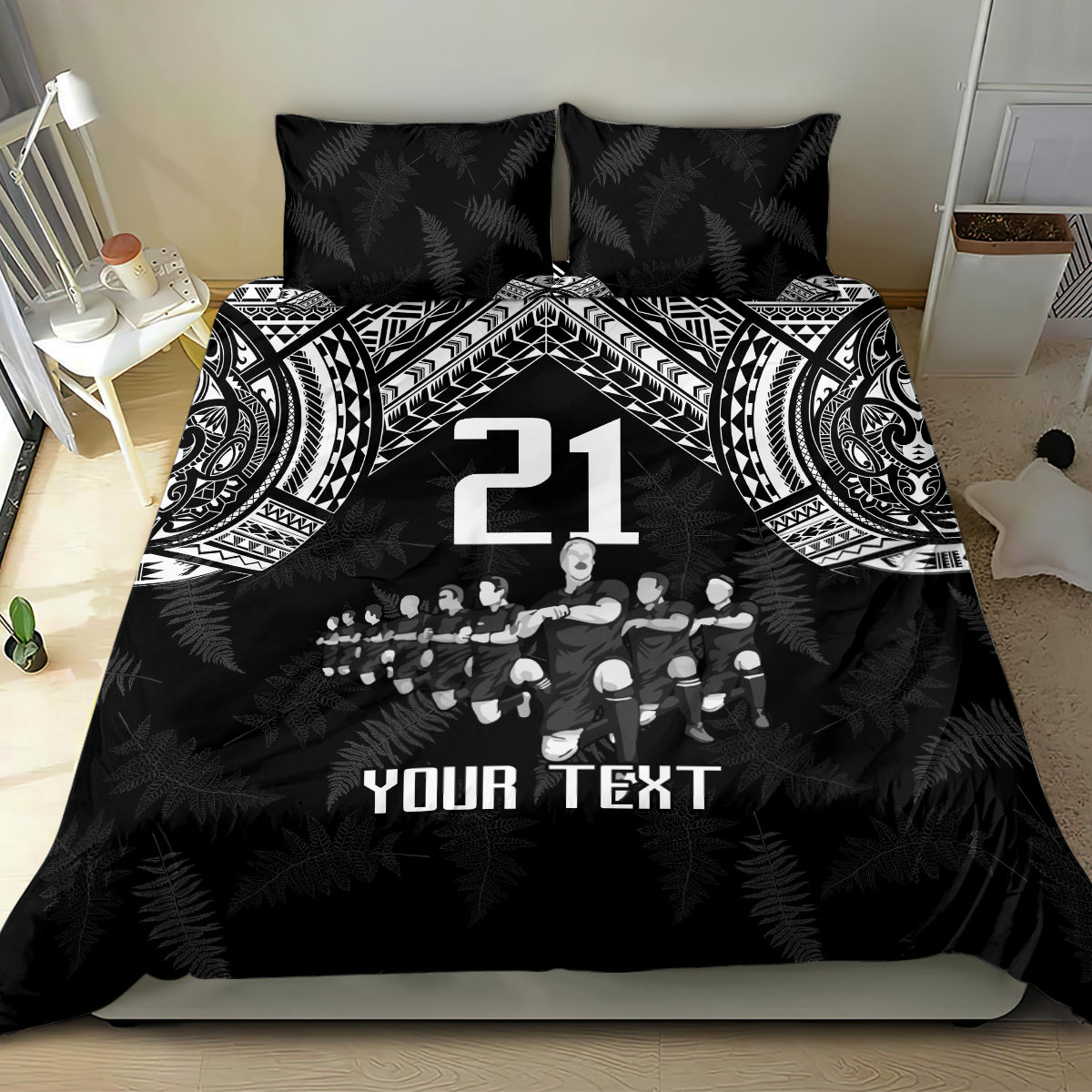 Custom NZ Rugby Bedding Set Kapa Opango Maori Haka With Years of The All Black Champions LT9 - Wonder Print Shop