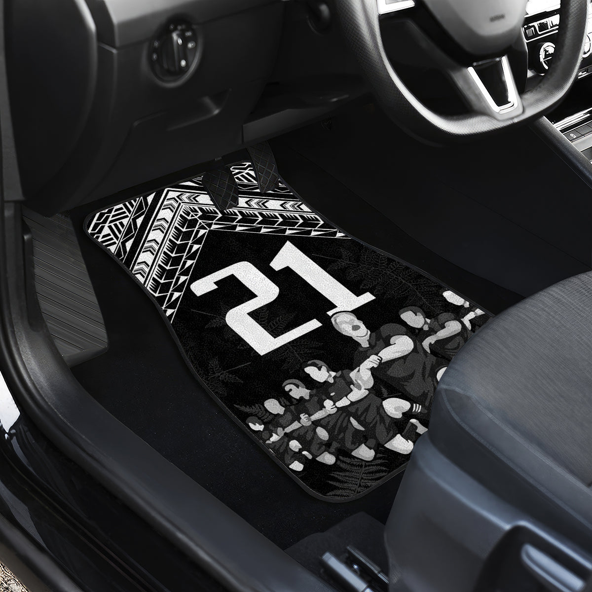Custom NZ Rugby Car Mats Kapa Opango Maori Haka With Years of The All Black Champions LT9 - Wonder Print Shop