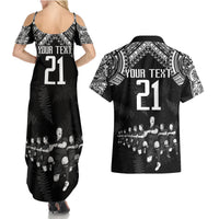 Custom NZ Rugby Couples Matching Summer Maxi Dress and Hawaiian Shirt Kapa Opango Maori Haka With Years of The All Black Champions LT9 - Wonder Print Shop