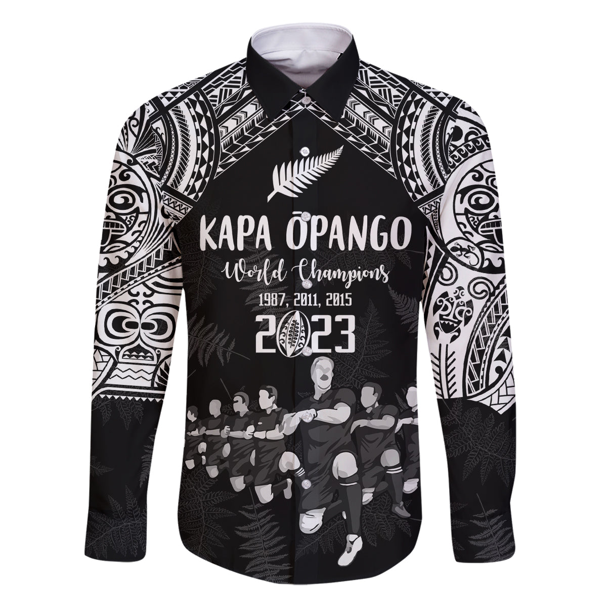 Custom NZ Rugby Family Matching Mermaid Dress and Hawaiian Shirt Kapa Opango Maori Haka With Years of The All Black Champions LT9 - Wonder Print Shop