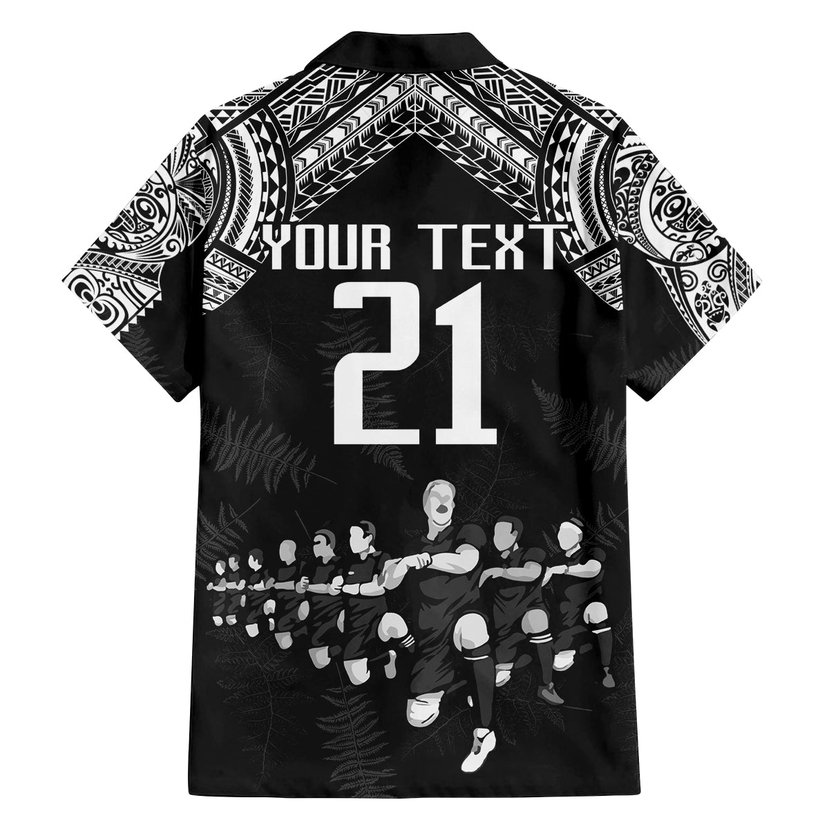 Custom NZ Rugby Family Matching Off Shoulder Short Dress and Hawaiian Shirt Kapa Opango Maori Haka With Years of The All Black Champions LT9 - Wonder Print Shop