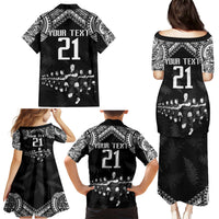 Custom NZ Rugby Family Matching Puletasi Dress and Hawaiian Shirt Kapa Opango Maori Haka With Years of The All Black Champions - Wonder Print Shop