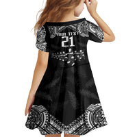 Custom NZ Rugby Family Matching Short Sleeve Bodycon Dress and Hawaiian Shirt Kapa Opango Maori Haka With Years of The All Black Champions - Wonder Print Shop