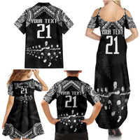 Custom NZ Rugby Family Matching Summer Maxi Dress and Hawaiian Shirt Kapa Opango Maori Haka With Years of The All Black Champions - Wonder Print Shop