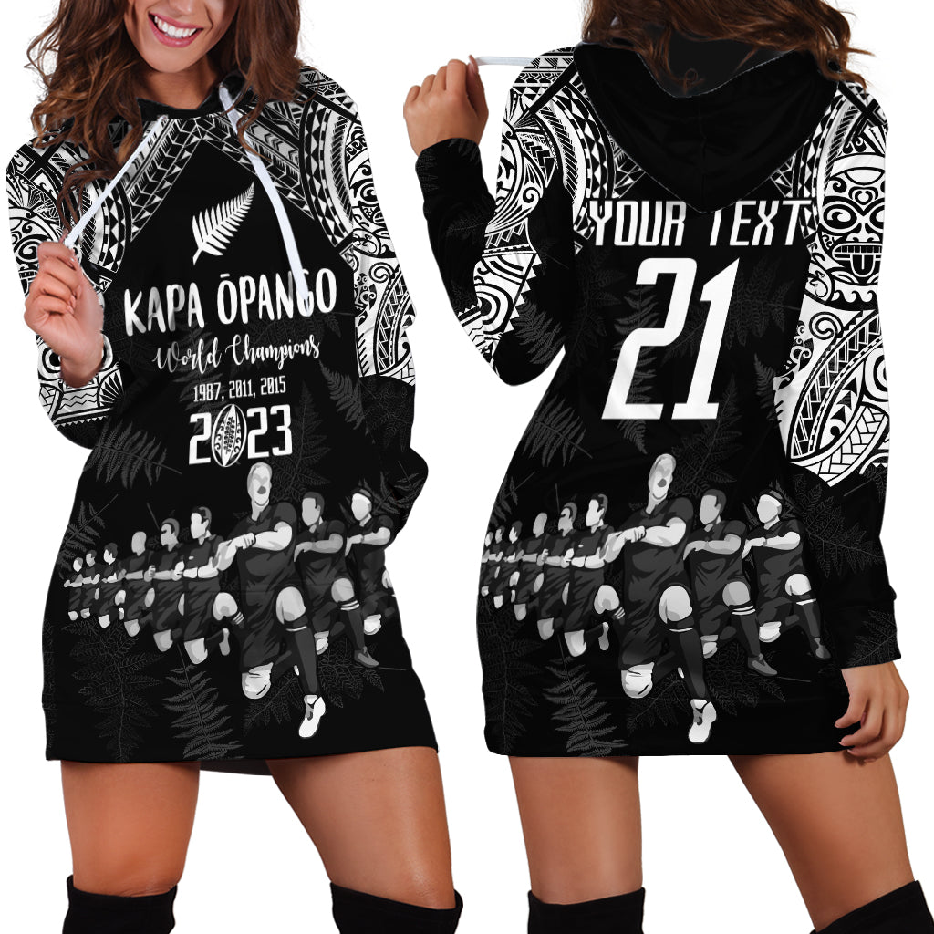 Custom NZ Rugby Hoodie Dress Kapa Opango Maori Haka With Years of The All Black Champions - Wonder Print Shop