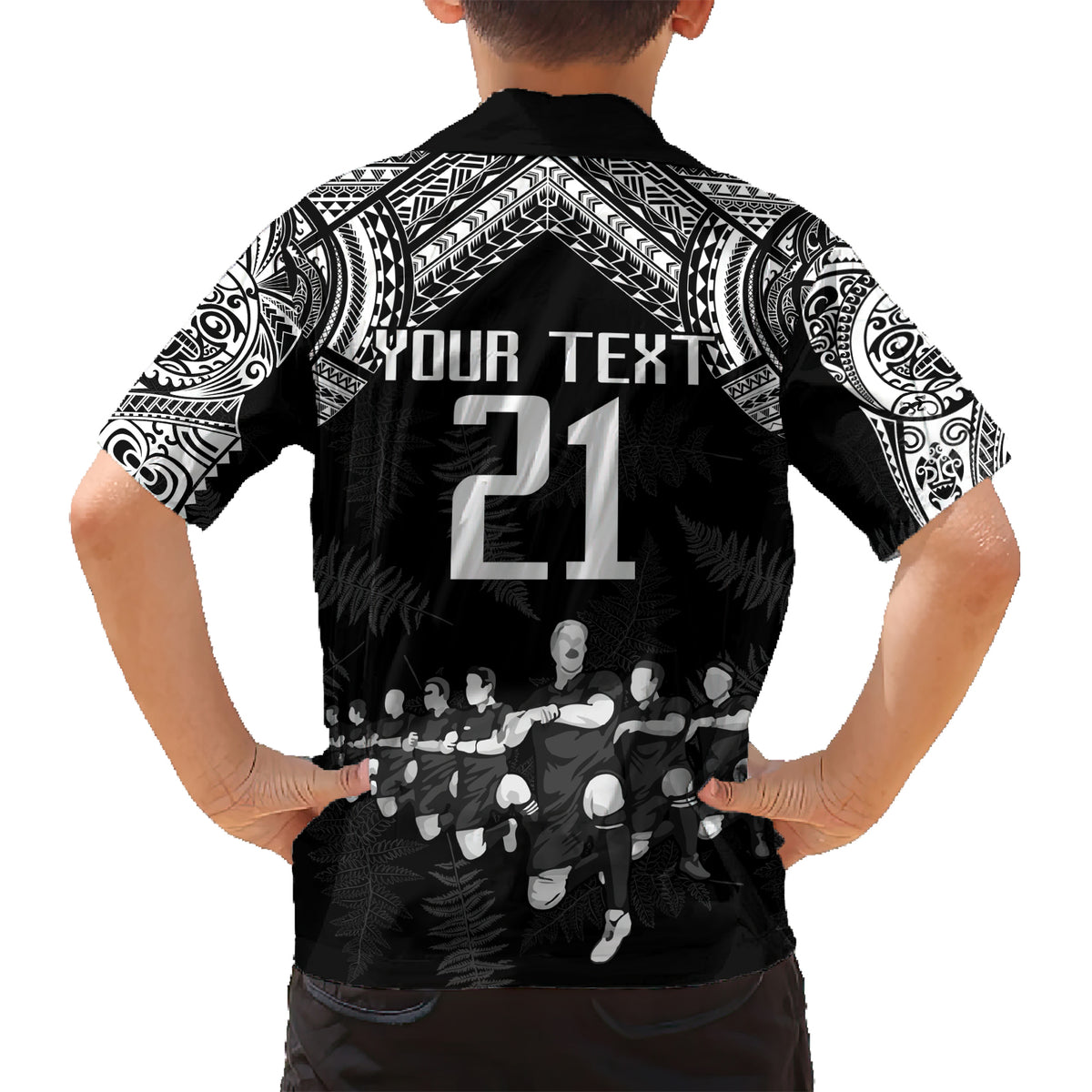 Custom NZ Rugby Kid Hawaiian Shirt Kapa Opango Maori Haka With Years of The All Black Champions - Wonder Print Shop