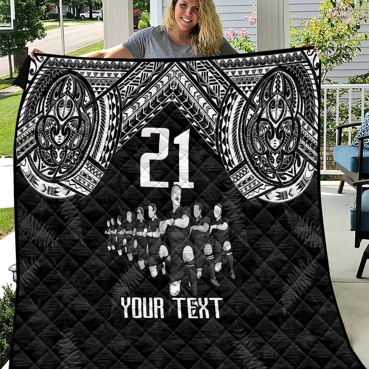 Custom NZ Rugby Quilt Kapa Opango Maori Haka With Years of The All Black Champions - Wonder Print Shop